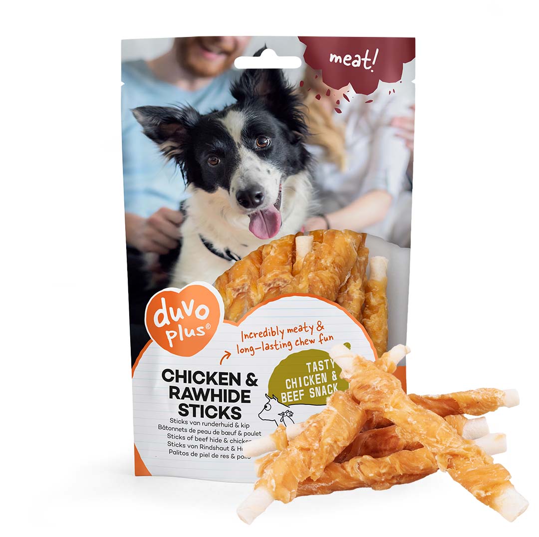 Meat Kausticks aus Rinderhaut mit Hühnchen