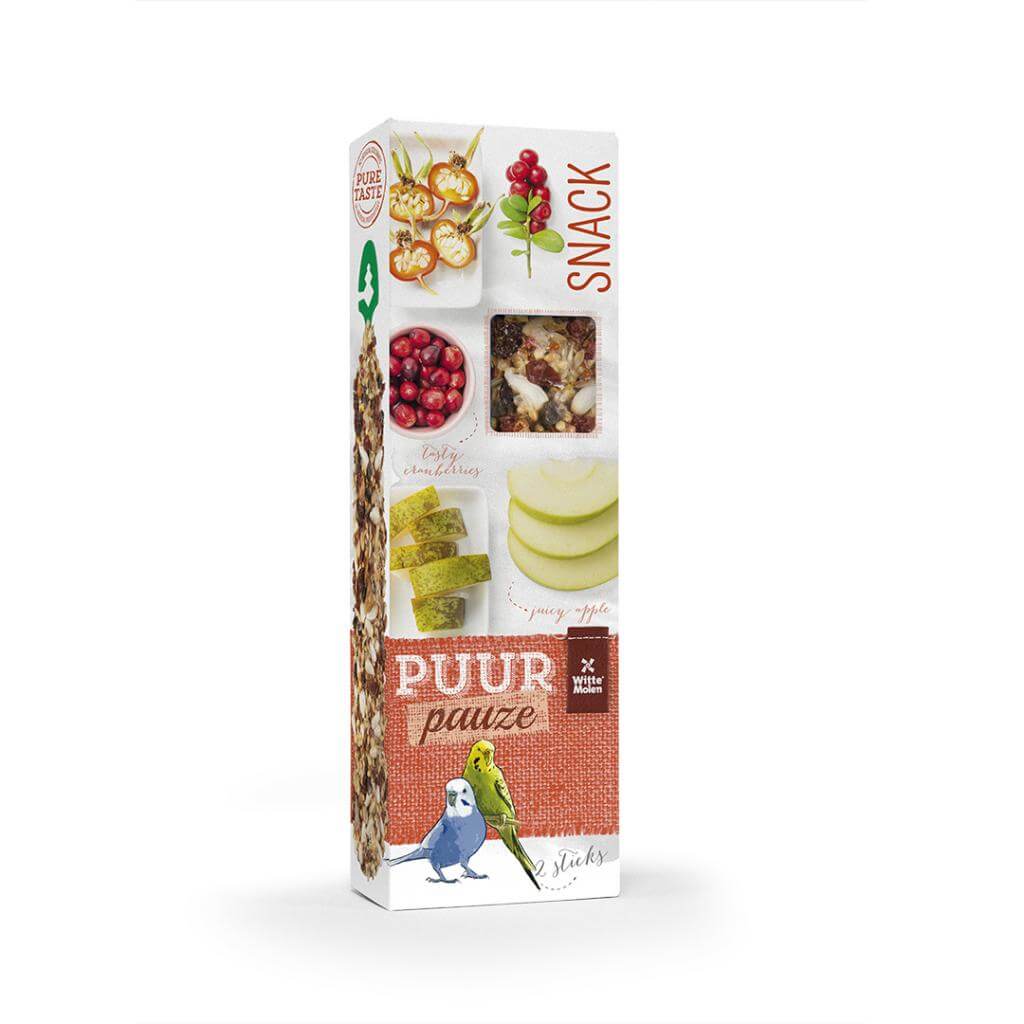 Wellensittich Sticks mit Apfel und Birne
