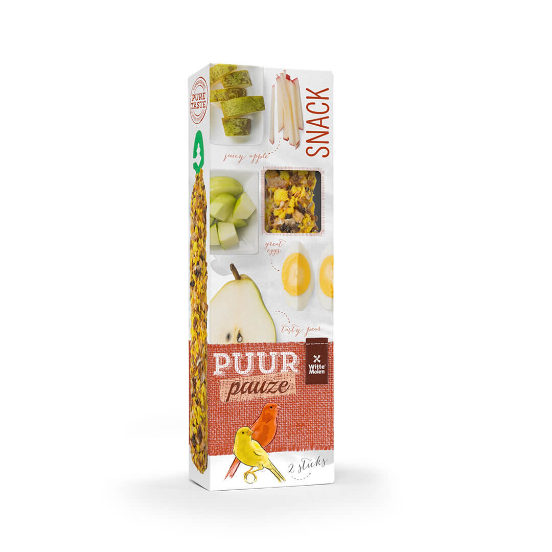 Witte Molen PUUR Pauze Knabberstangen Apfel Birne