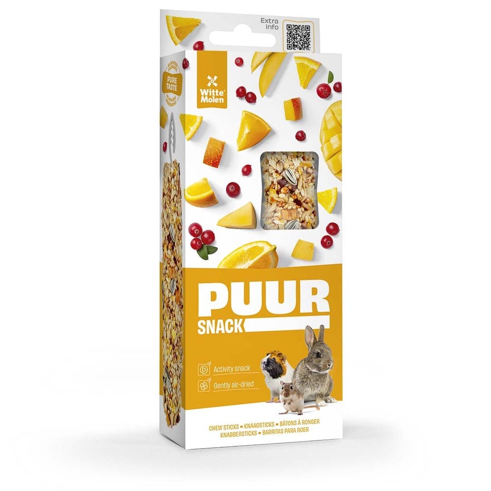 Puur Kaninchen und Nagersticks mit exotischen Früchten