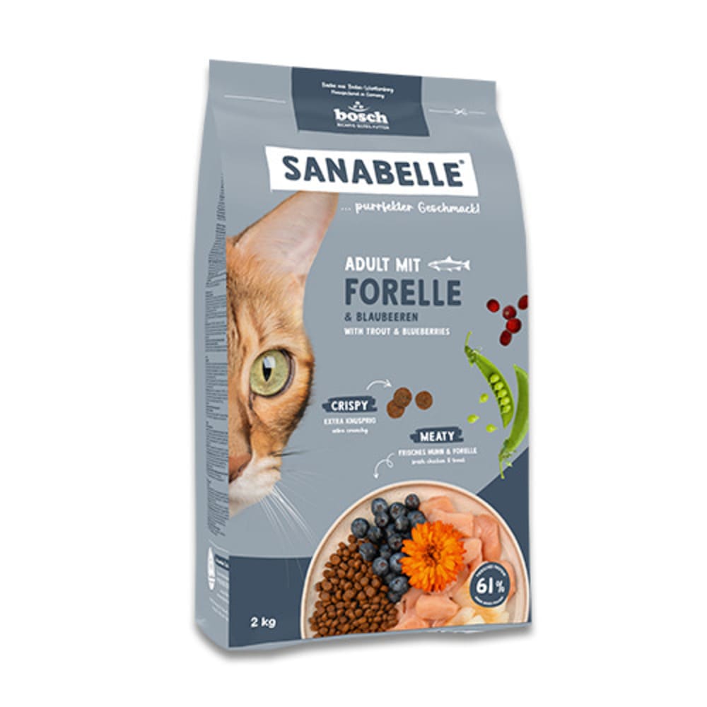 Sanabelle Adult mit Forelle & Blaubeere