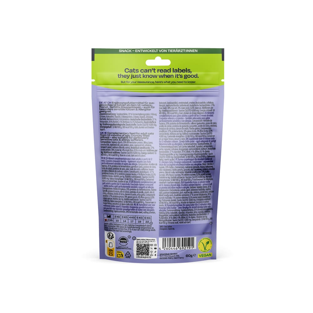 VEGCAT Pure Bites Katzensnacks mit Taurin