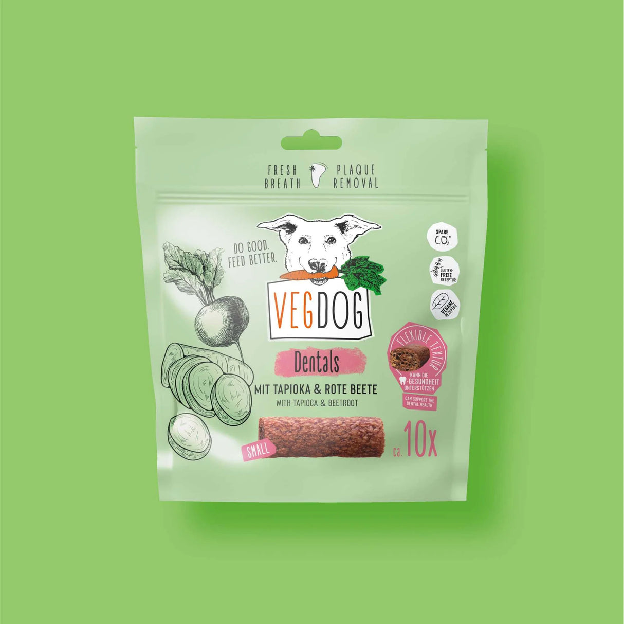 VegDog Snack Dentals mit Tapioka und Rote Beete
