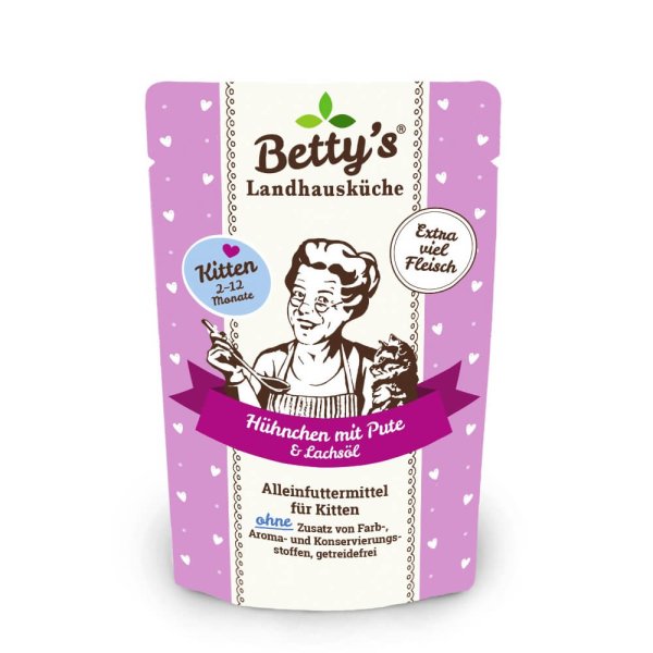 Betty's Pouch Beutel Kittenfutter Hühnchen & Pute
