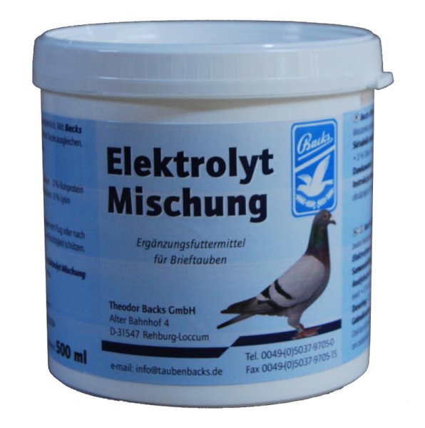 Backs Elektrolyt-Mischung für Tauben